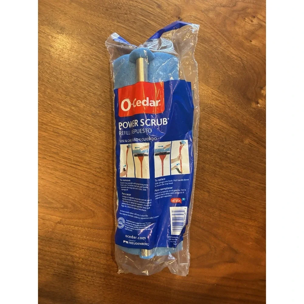 O-Cedar Power Scrub Microfiber Roller Mop Head Refill Brand New Sealed